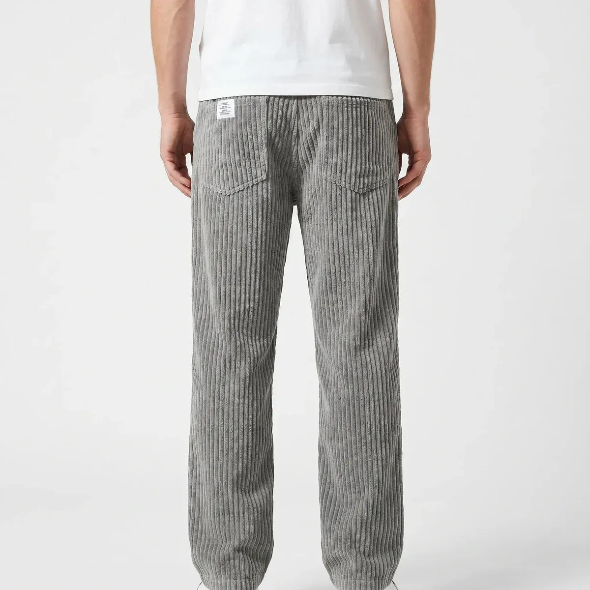 Pantalones de pana para hombre con cintura elástica