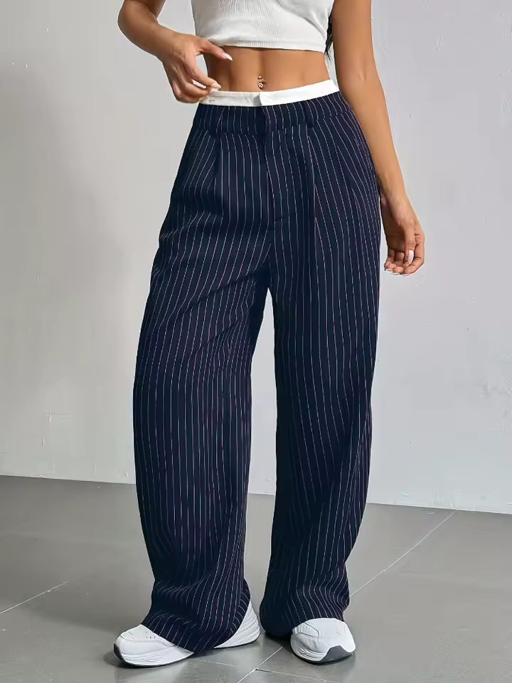 Pantalones Estampado de Rayas