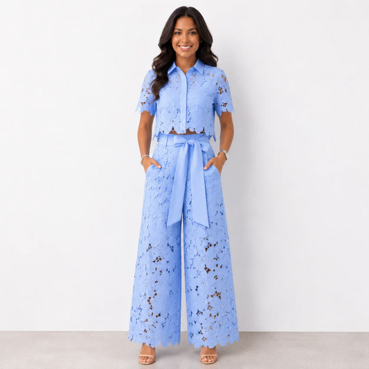 Lorena Conjunto De Encaje Floral