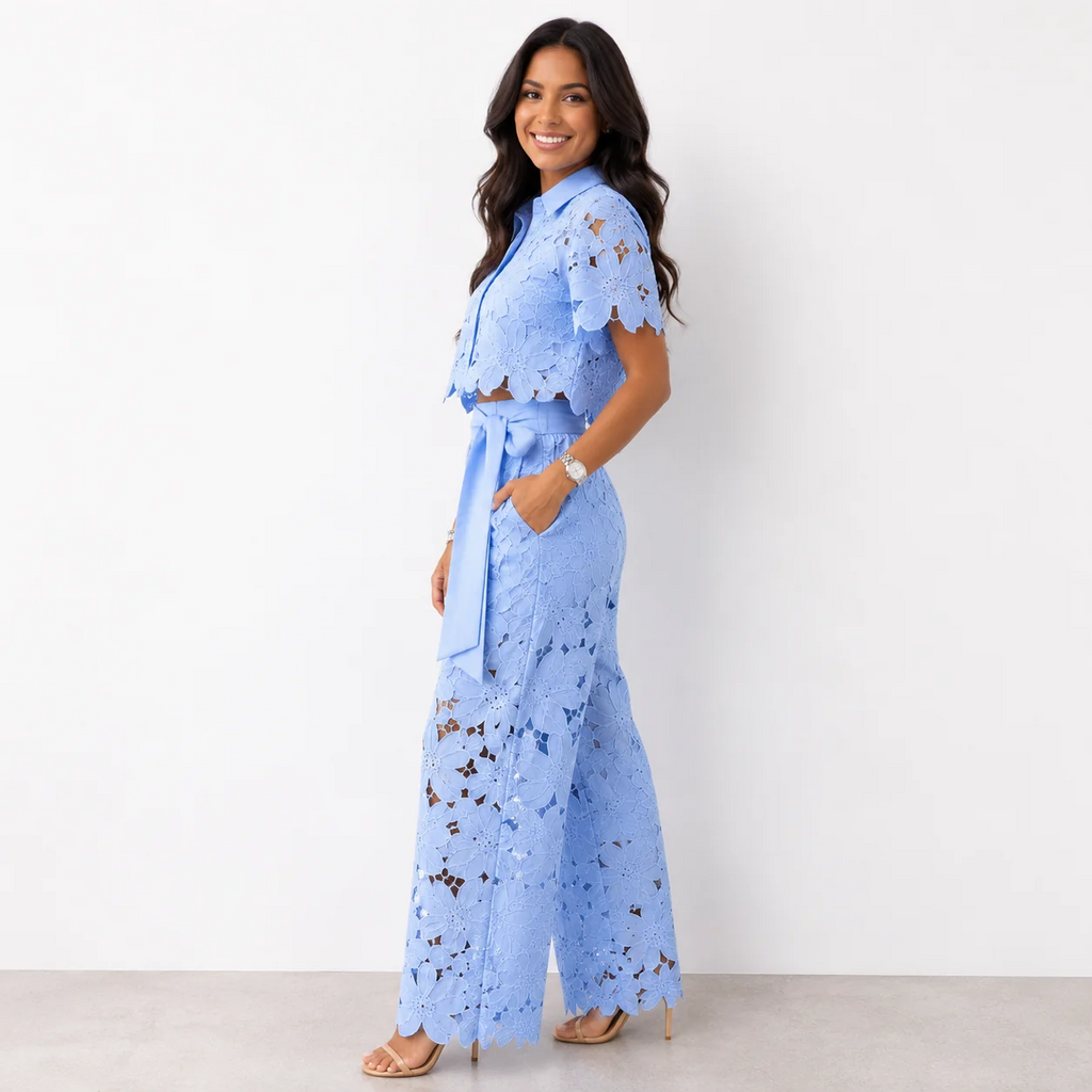 Lorena Conjunto De Encaje Floral