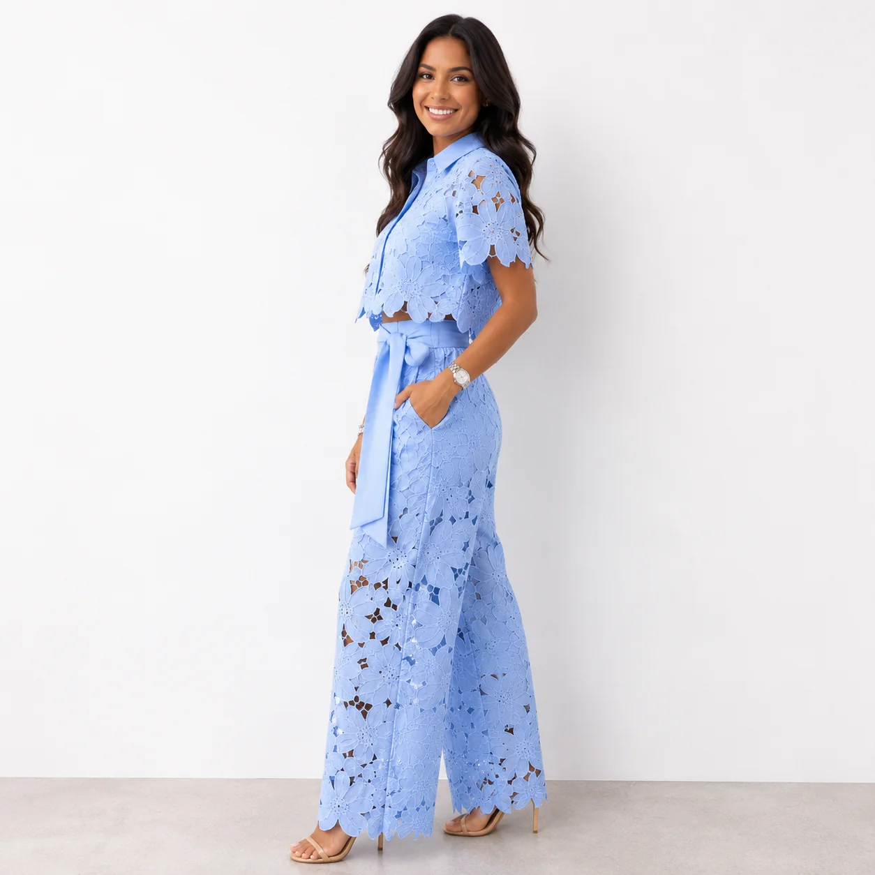 Lorena Conjunto De Encaje Floral
