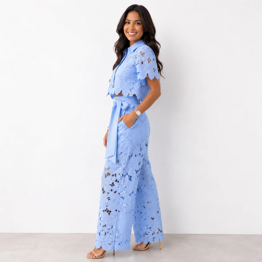 Lorena Conjunto De Encaje Floral