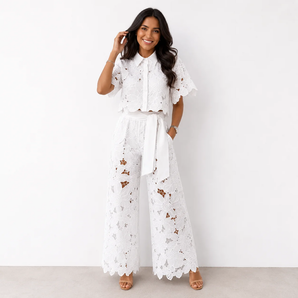 Lorena Conjunto De Encaje Floral