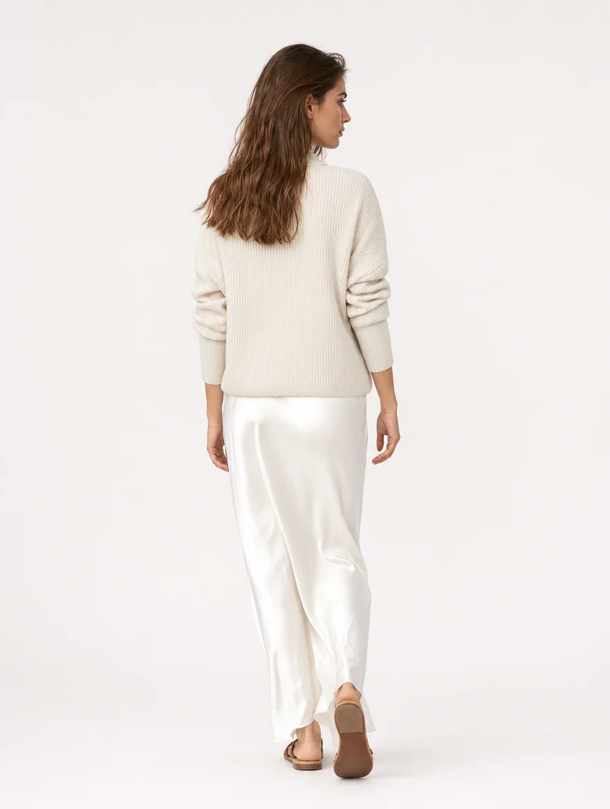 Vestido Elsa Satinado – Escote en V